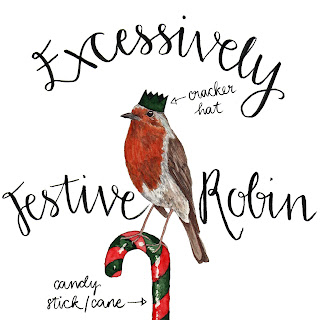 Festive Robin by Alice Draws The Line