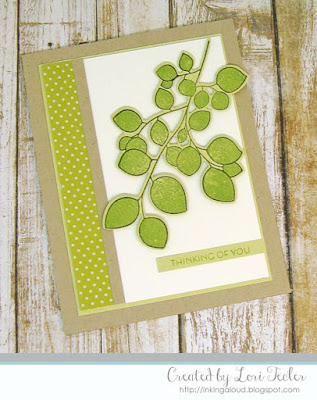 Leafy Thinking of You card-designed by Lori Tecler/Inking Aloud-stamps and dies from Altenew