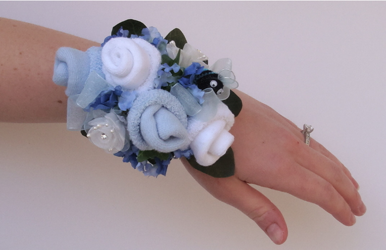 Baby Shower Sock Corsage Wristlets