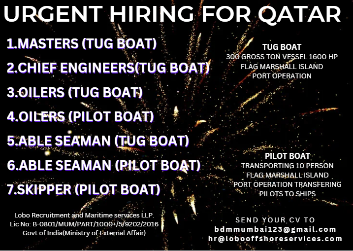 HIRING FOR TUG BOAT