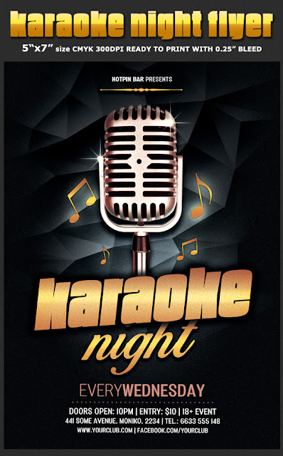  Karaoke Night Flyer Template