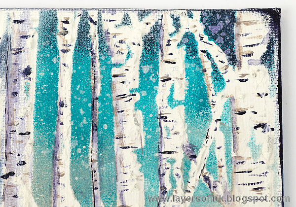 Layers of ink - Birch Tree Mixed Media Tutorial by Anna-Karin