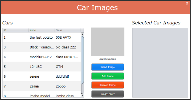 Java Car Rental System Car Images Form