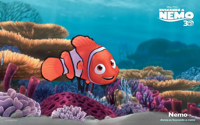 Wallpaper de la película de Pixar buscando a Nemo, Nemo, el hijo de Marlin
