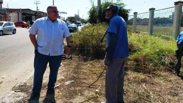 #CiudadOjeda: Alcalde José Mosquera inspeccionó jornada de aseo vial de la avenida 34