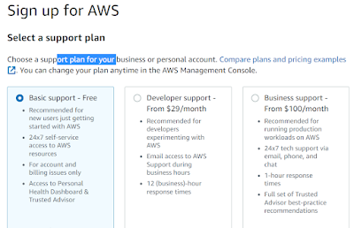 aws select your plan