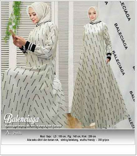 Baju Gamis Terbaru Balenciaga Bahan Maxmara