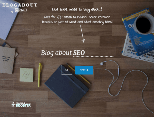 BlogAbout’s blog topic generator