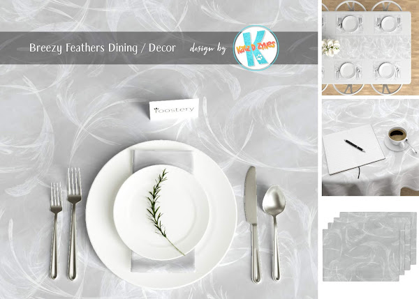 Breezy feathers elegant custom dining decor from katzdzynes