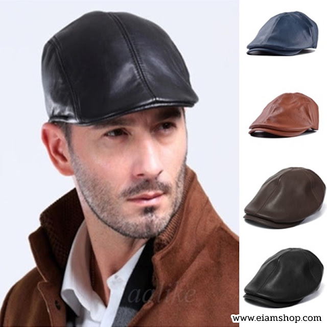 หมวกติงลี่ (Flat Cap) หนังเทียม - Eiamshop