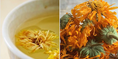 calendula herb tea and petals for dogs and cats