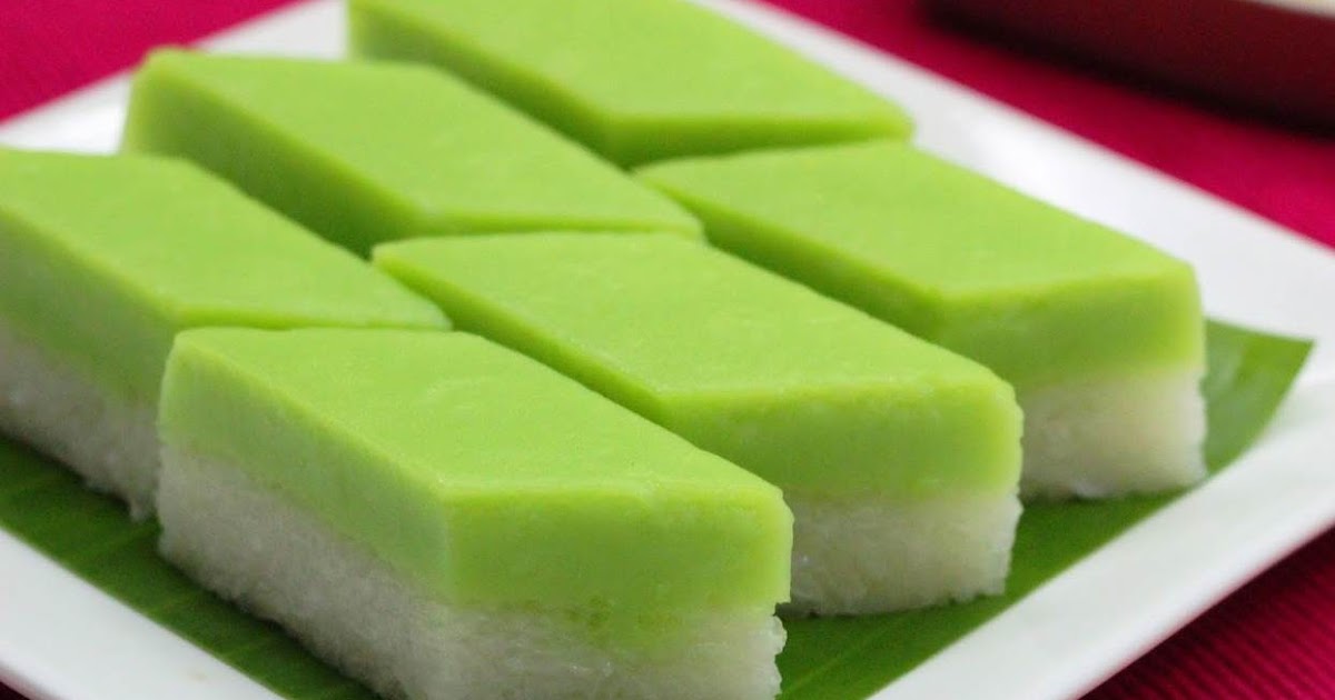 Resepi Kuih Seri Muka Pandan Sukatan Cawan Paling Sedappp 