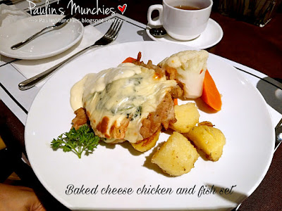 Paulin's Munchies - The Ship Restaurant at Shaw Center - Baked cheese chicken and fish set