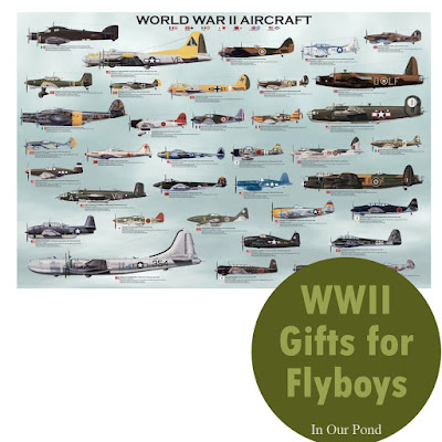 World War Two Gifts for Flyboys- a gift guide from In Our Pond #christmas #holidays #ww2 #flyboy #airplanes #mustang #spitfire #axisandallies