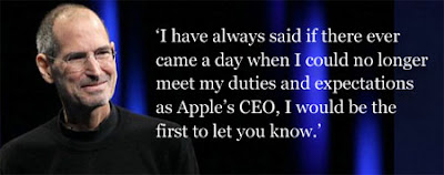 Apple's Steve Jobs abruptly resigns as CEO.