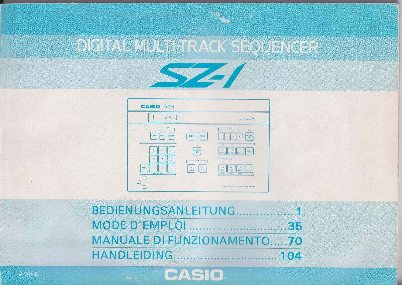MATRIXSYNTH: Casio CZ-101 CZ-1000 SZ-1 User Manuals w/ CZ Sound