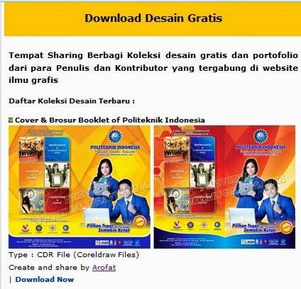 Desain cover brosur Gratis