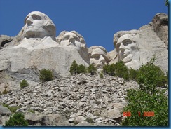 Mt. Rushmore from the trail below (closeup)