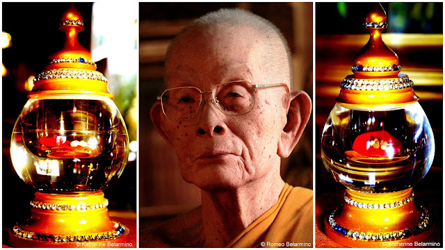 Wax Monk and Monk Stones at Wat Phra Singh Chiang Mai Thailand