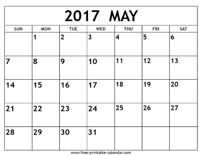 May 2017 Calendar, Calendar May 2017, 2017 May Calendar, May 2017 Printable Calendar