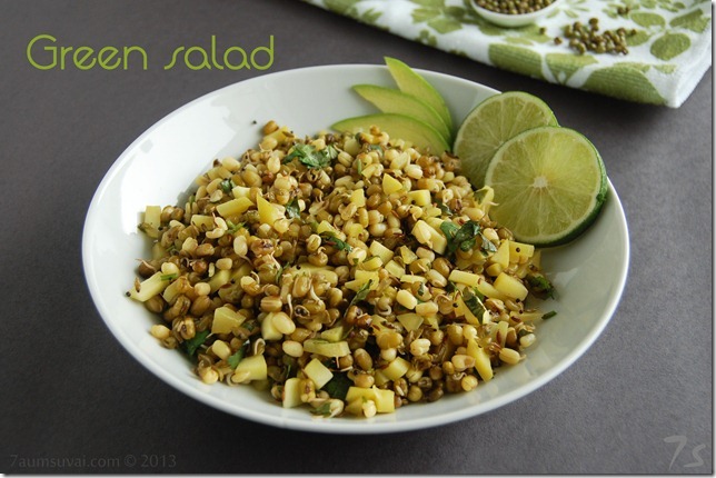 Green gram and green mango salad