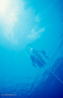 Divers ascending