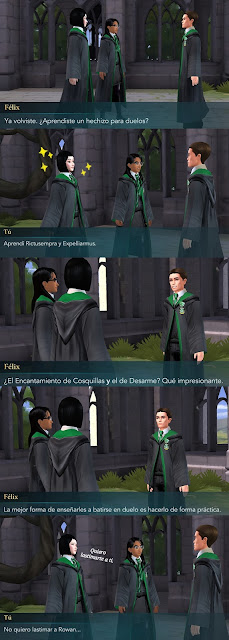 Hogwarts Mystery fotonovela rowan y prefecto felix