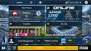 Update again to you frequently play the game Dream League Soccer Dream League Soccer 2019 Mod Apk + Data Obb