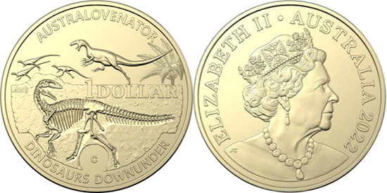 Australia 1 dollar 2022 - Dinosaurs Down Under - COIN