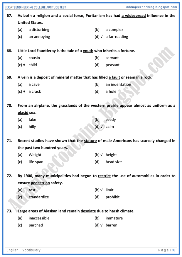 ecat-english-vocabulary-mcqs-for-engineering-college-entry-test