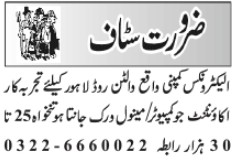 staff required for electronics company