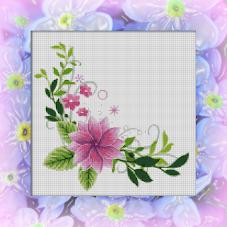 flower ornament free cross stitch