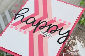 Sunny Studio Stamps: Frilly Frames Dies Fancy Frames Dies Fabulous Flamingos Happy Word Cards by Angelica Conrad and Juliana Michaels