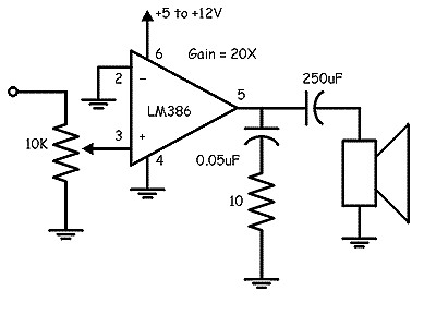 LM386 Mini Amplifier Board DIY Kit 3V 12V Power Amplifier