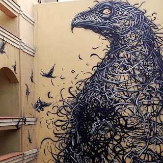 4 Graffiti Street Art Eagle Character by Daleast 