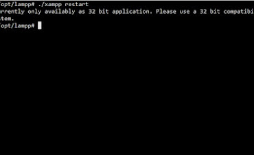 Mengatasi : Error XAMPP is currently only available as 32 bit application