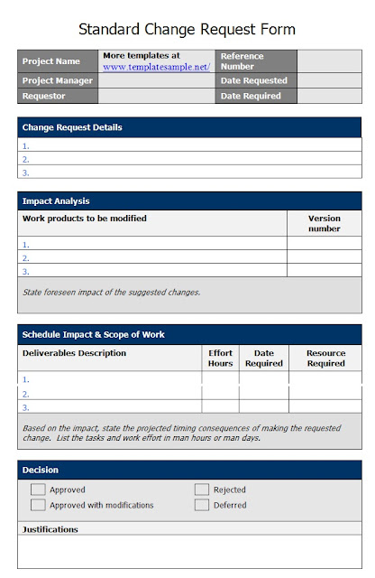 Standard Change Request Form