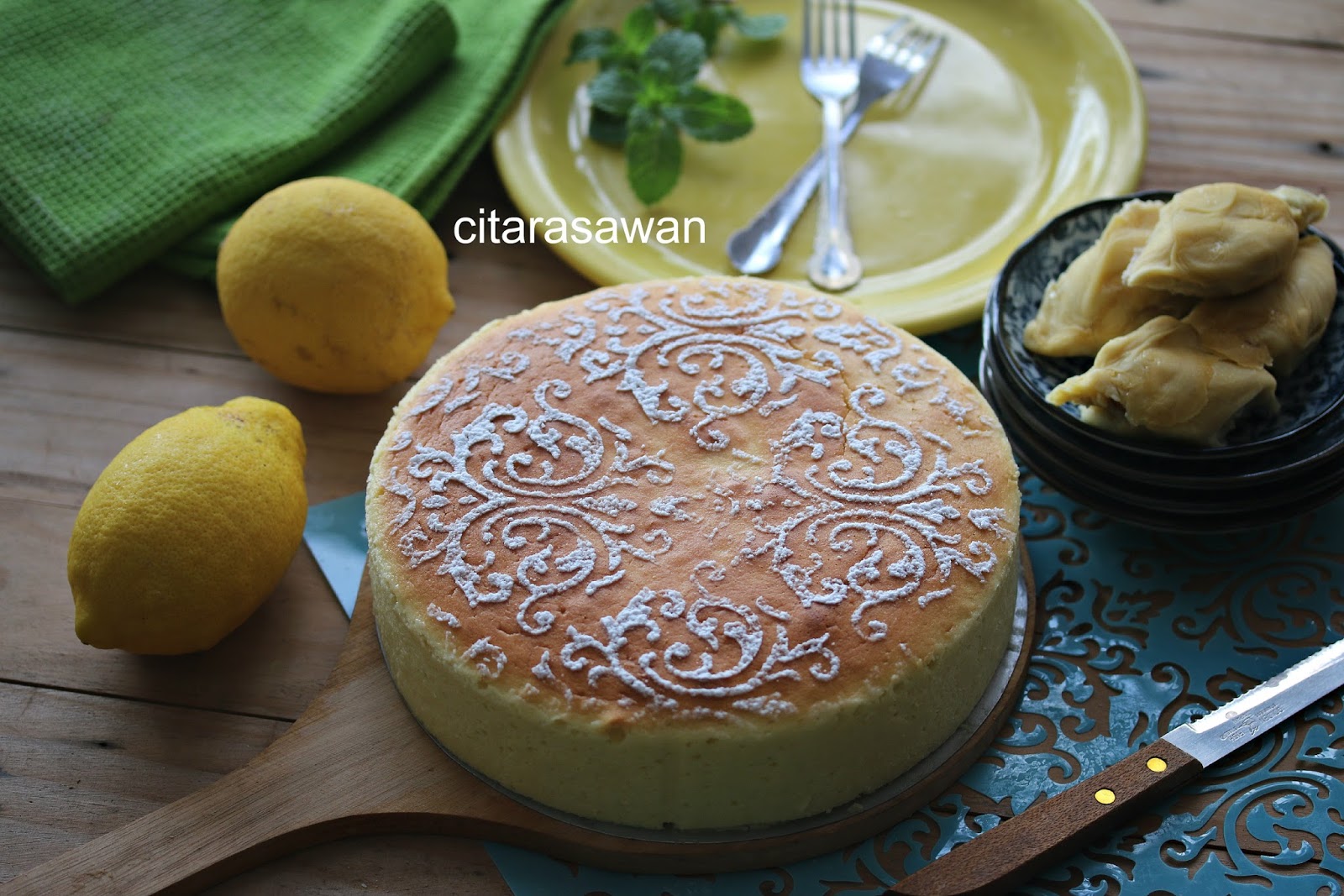 Japanese Durian Cheesecake / Kek Keju Durian ~ Blog Kakwan