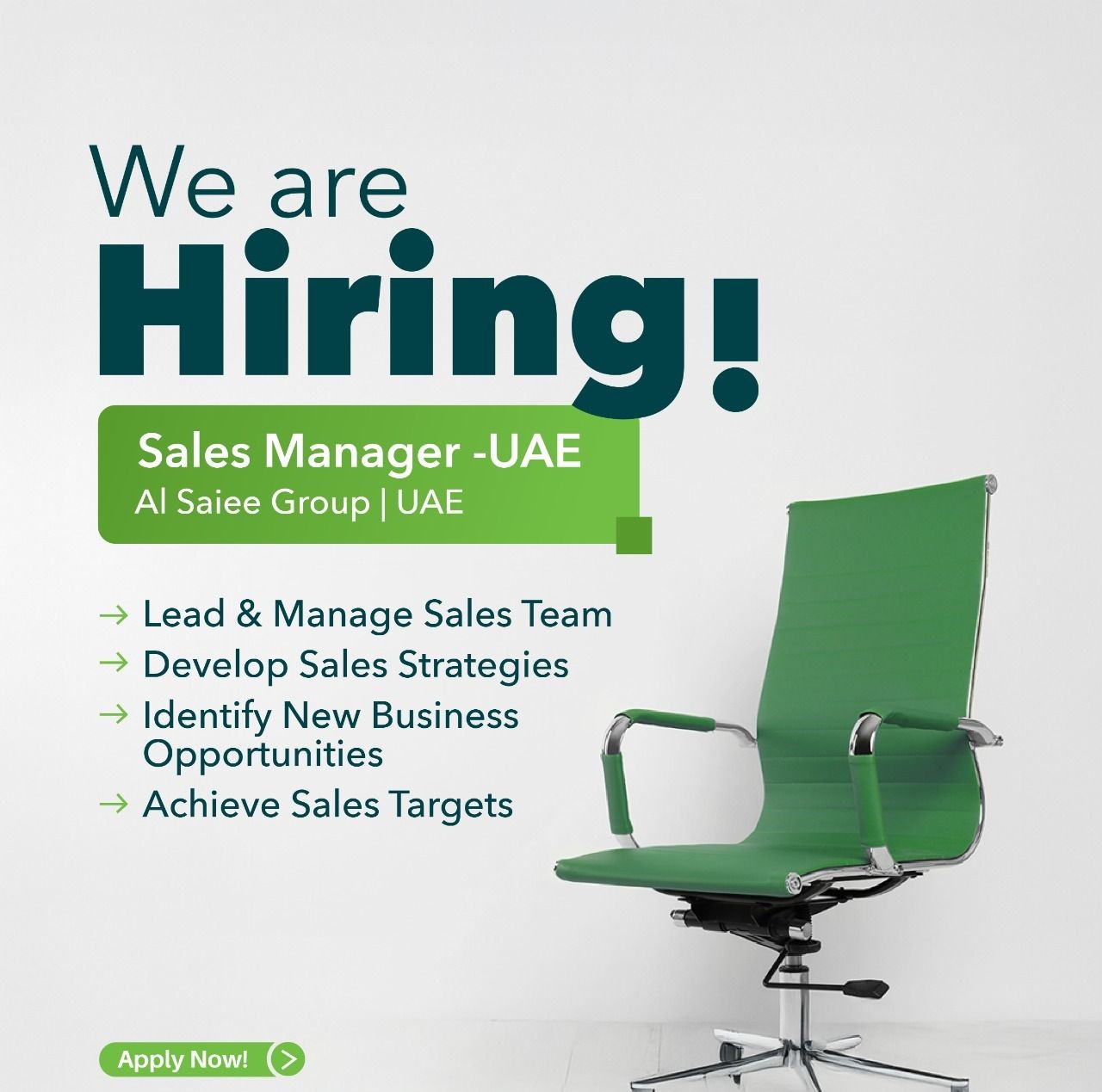 Hiring: Sales Manager | Al Saiee Group | Ajman - Latest Jobs in UAE 2025