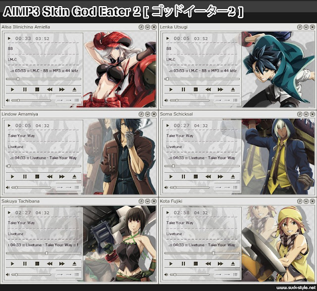 AIMP3 Skin God Eater 2 [ ゴットイーター2 ]