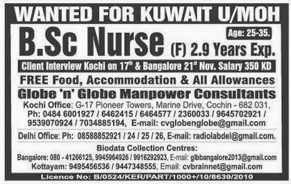 JOB VACANCIES FOR KUWAIT MOH