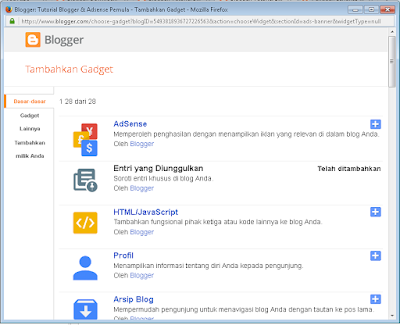 Memahami widget blogger dan kegunaannya