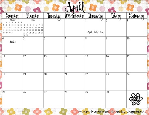 april calendar