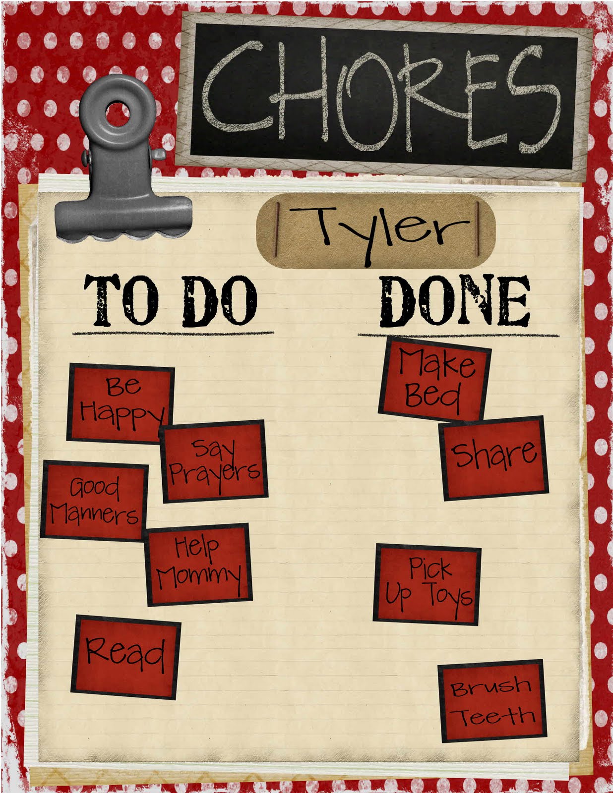 Download just Sweet and Simple: Kids Chore Charts