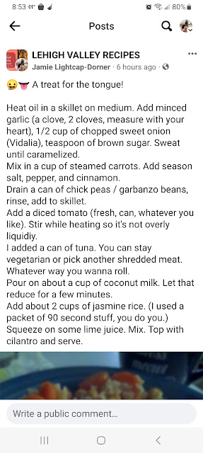 Jamie's recipe on Facebook