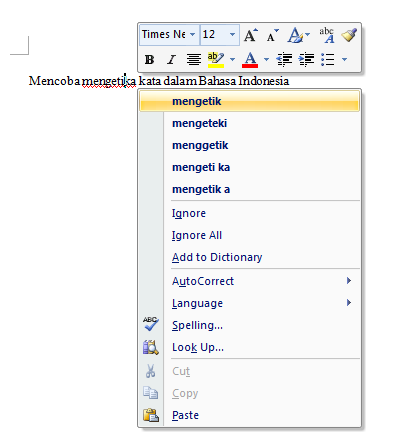 Spelling Checker dalam Bahasa Indonesia | Tip dan Trik Ms-Word... Iya