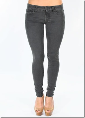 7 For All Mankind Gummy Gwenevere Super Skinny Leggings in Grey