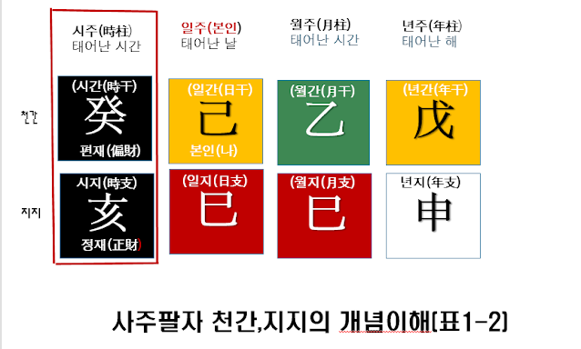 사주팔자 천간,지지개념의 이해도