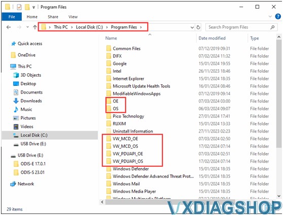 VXDIAG ODIS V23 Error Software Components Detected 5