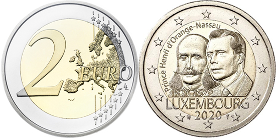 Luxembourg 2 euro 2020 - Prince Henry of Orange-Nassau